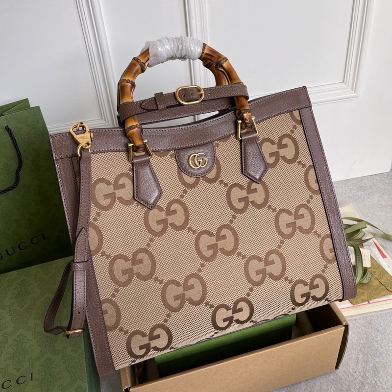 Túi xách nữ da thật cao cấp Gucci GC Tote quai gỗ size 35 hàng vip 1-1
