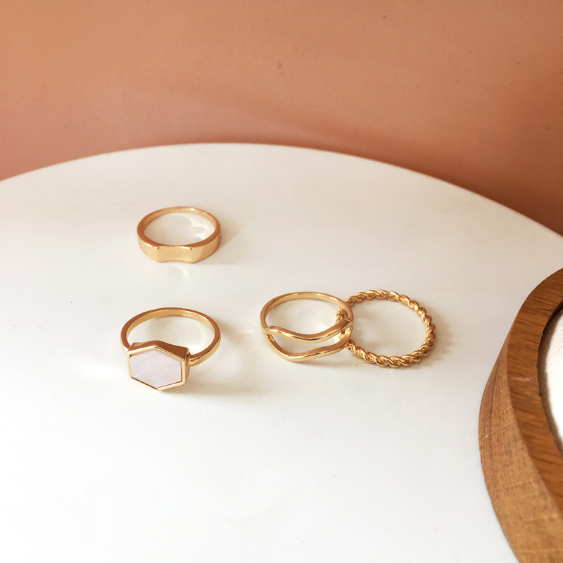 Nhẫn Đeo Tay Bằng Kim Loại Phong Cách Vintage Cho Nữ