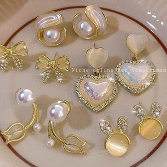 Bông Tai Đính Ngọc Trai Sang Trọng Thời Trang Mùa Hè Hàn Quốc 2023 Dành Cho Nữ