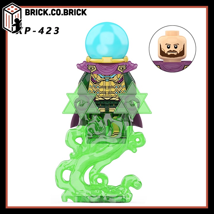 Spiderman No Way Home Green Devil Mystery Lizard Doctor Strange Đồ Chơi Lắp Ráp Siêu Anh Hùng KT1055