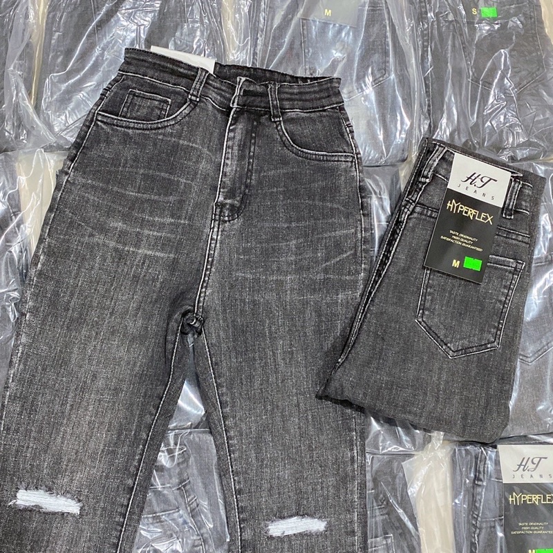 Quần Jeans Ống Loe Cạp  Siêu Cao . Jeans pass Hàng VNXK , hình thật kèm video