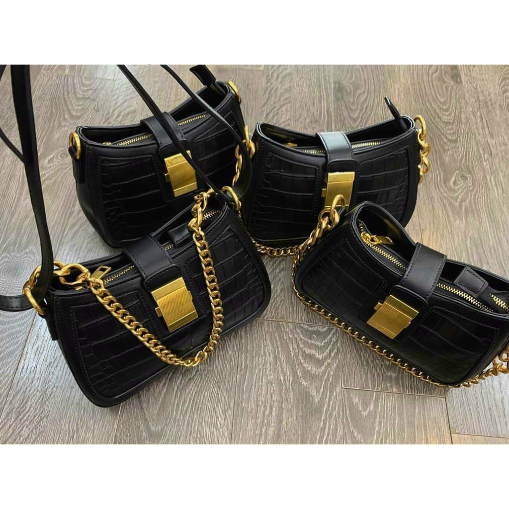 Túi Thời Trang Nữ Xích Vàng Da Rắn Siêu Hot