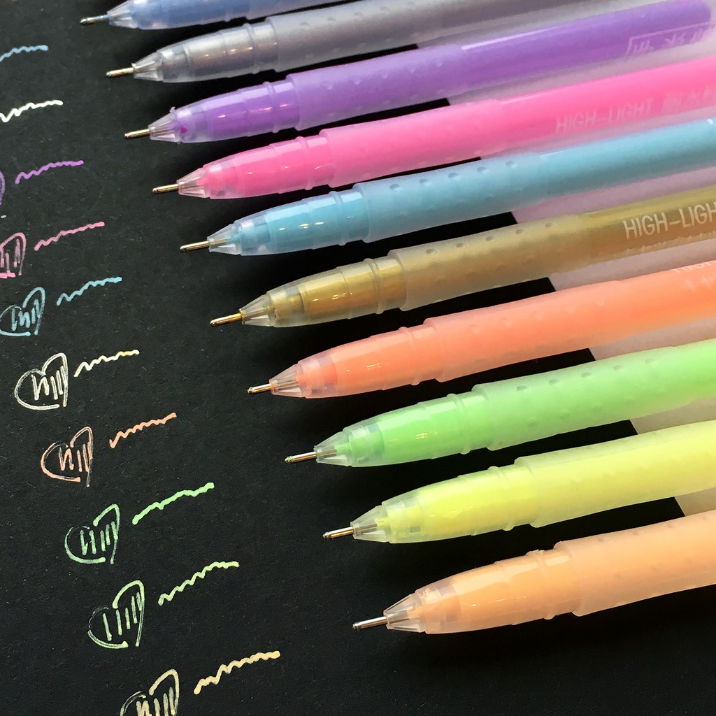 SeamiArt Bút Dạ Quang 12 Màu Ngòi 0.6mm