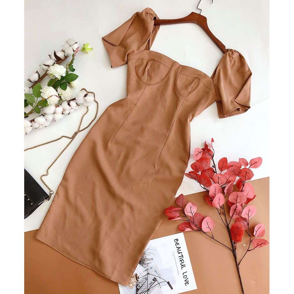 Đầm nude ôm cúp ngực