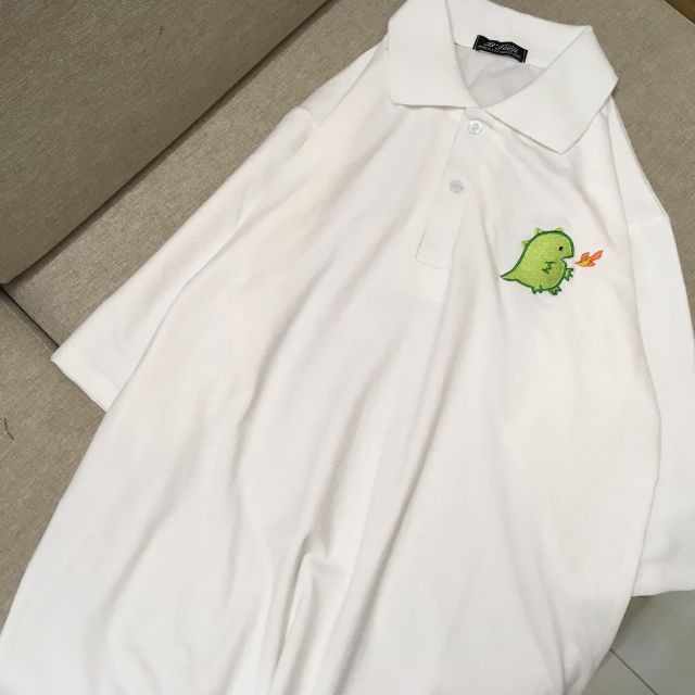 Áo polo [ hình thật kèm clip % ] thêu khủng lông khè lửa siêu hot🦕