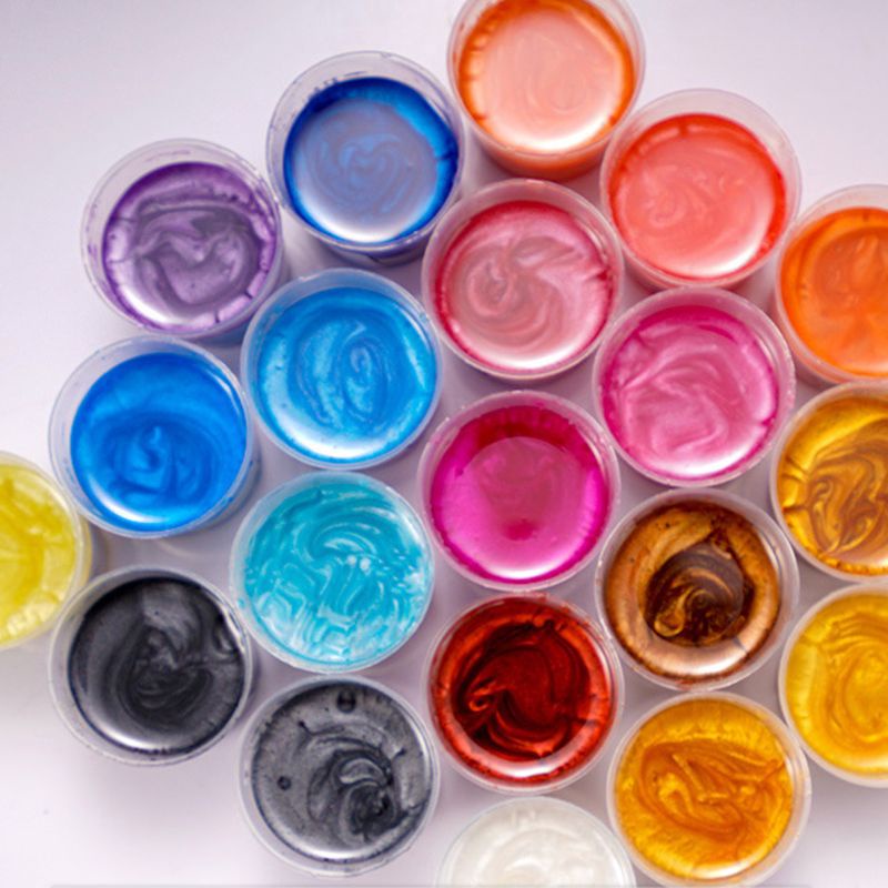 Lọ bột màu ánh ngọc trai mica resin 21 màu sắc aurora tùy chọn dành cho làm trang sức