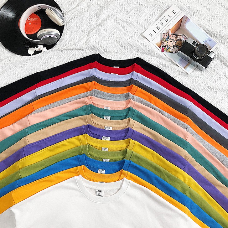 Áo Hoodie Tay Dài Cổ Tròn Dáng Rộng Màu Sắc Đơn Giản Thời Trang Theo Phong Cách Hồng Kông Cho Nam | BigBuy360 - bigbuy360.vn