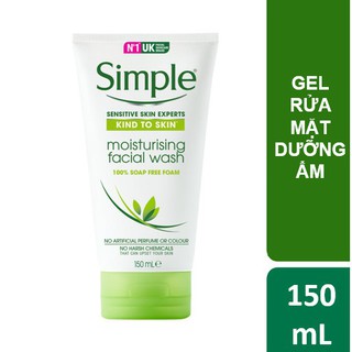 Sữa rửa mặt dưỡng ẩm dạng gel Simple Moisturising Facial Wash Gel 150ml