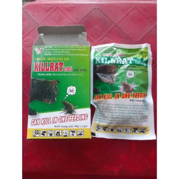 Thuốc diệt chuột Killrat thế hệ mới 0.005% gói 40gr
