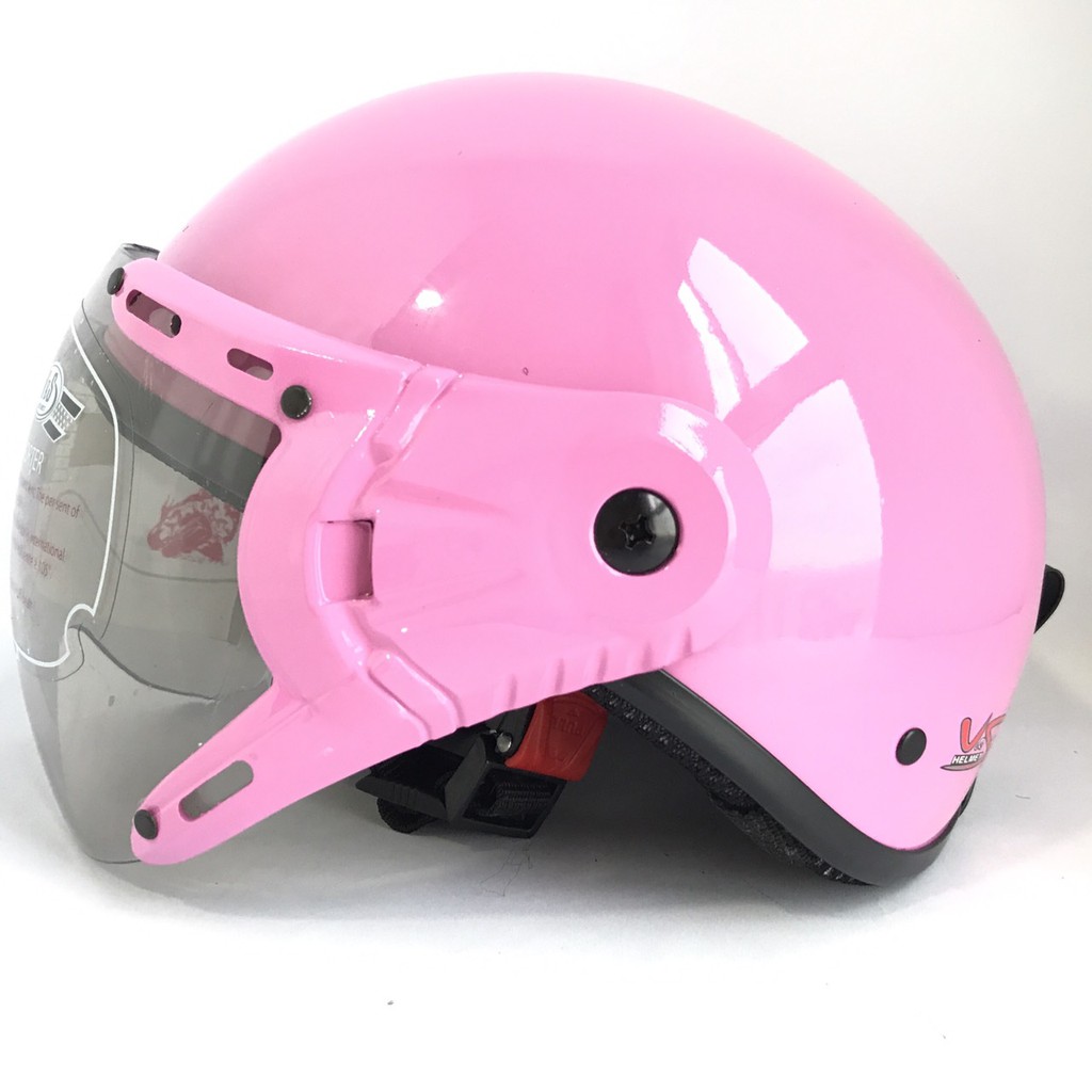 Mũ bảo hiểm nửa đầu có kính V&amp;S Helmet - VS105K - Hồng nhạt bóng