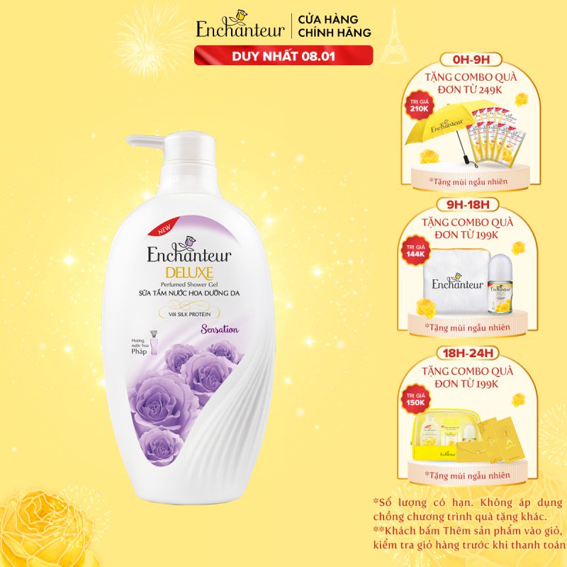 Sữa tắm nước hoa Enchanteur Sensation 900gr
