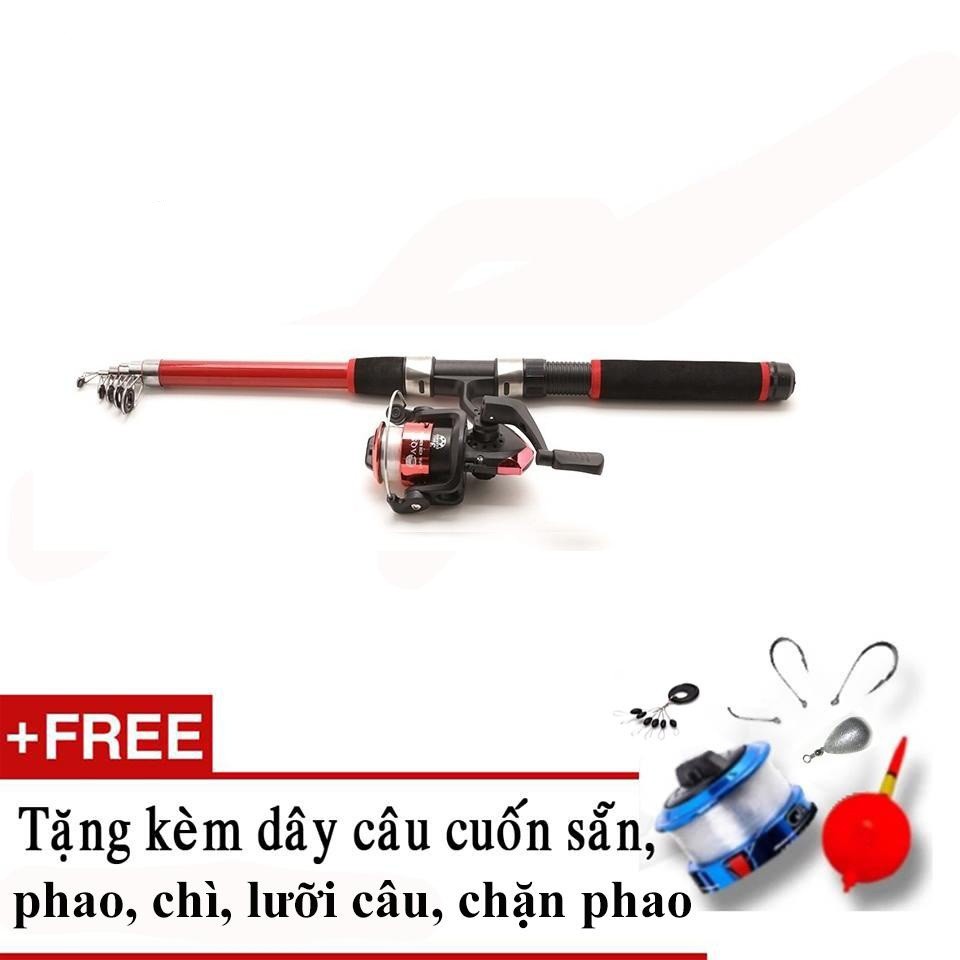 Cần Câu Cacbon 2m1 Cao Cấp Kèm Bộ Phụ Kiện Đi Câu CC21