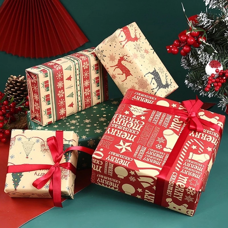 1 Cuộn Giấy Gói Quà Trang Trí Giáng Sinh 70 * 50cm