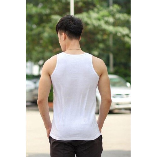 Áo thun 3 lỗ-ÁO THUN BA LỖ NAM TRẮNG KIỂU DÁNG CỔ ĐIỂN BASIC CHẤT COTTON MỎNG MÁT