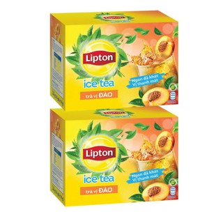 Hộp 16 Gói Trà Lipton Ice Tea Vị Xoài/Vị đào (14g / Gói)- date 2024