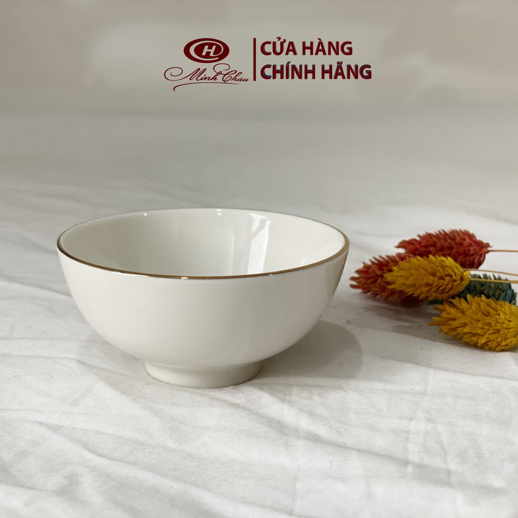 Bát Chấm Viền Vàng 12K - Sứ Minh Châu - Đường Kính 9cm - C03