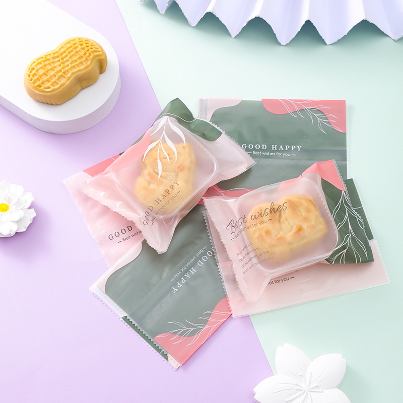 100 Túi Đựng Bánh Kẹo, Bao Bì Đựng Trà, Bánh Kẹo Họa Tiết Good Happy 4 in1 - VUA BAO BÌ