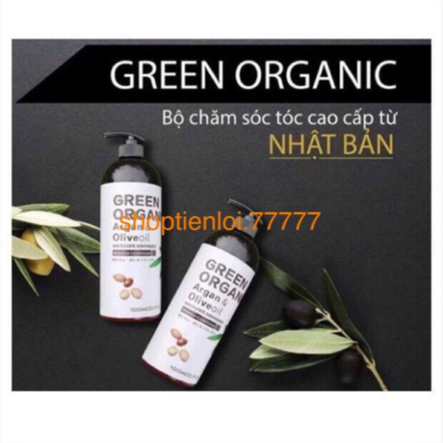 SIÊU RẺ CẶP DẦU GỘI DẦU XẢ GREEN ORGANIC NHẬT BẢN 1000ML-HƯƠNG NƯỚC HOA