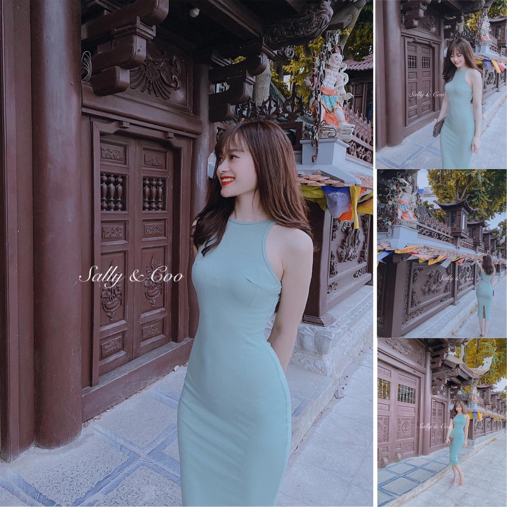 Đầm ôm body Blue mint - V36