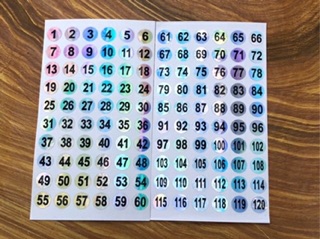 Tem  Dán Số Chai Sơn, Mã Dán Chai Sơn Từ 1-100