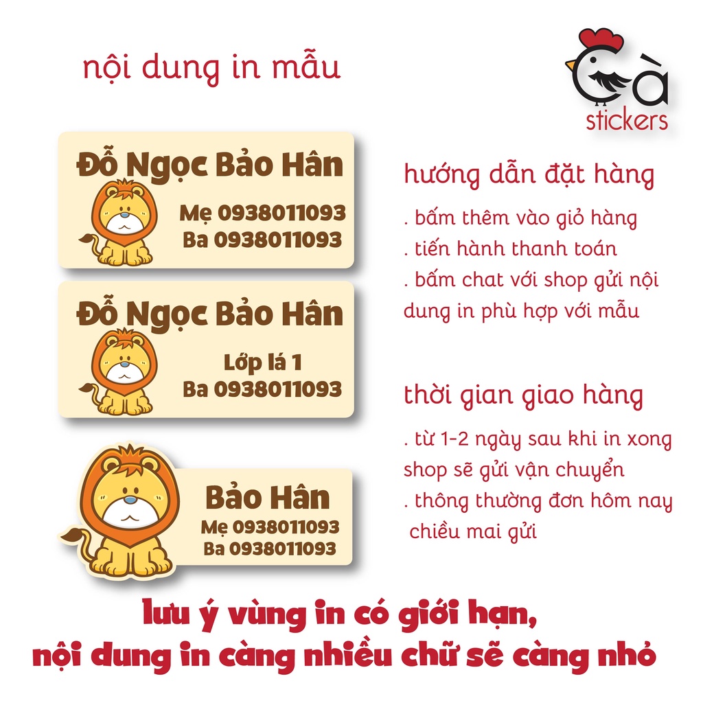 Sticker ủi áo in tên trẻ em GaStickers UT-B07 bộ 24 miếng kích thước 2,5 x 5 cm