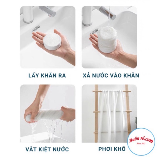 Combo Khăn tắm viên nén du lịch (70x140cm) dùng một lần, Khăn tắm cotton tiện lợi -Br 01597 dự bị