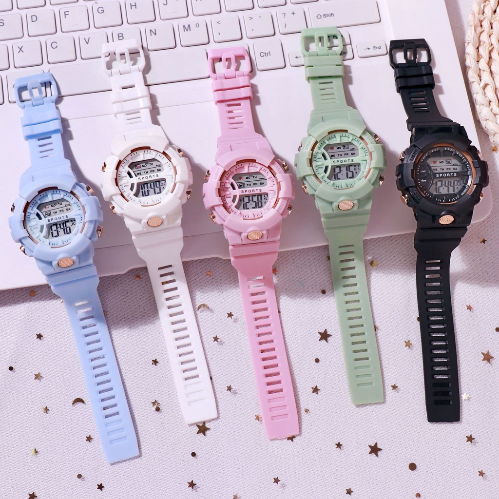 Đồng hồ điện tử nam nữ SPORTS đeo tay unisex phong cách thể thao hàn quốc chống nước nhẹ PKDANH