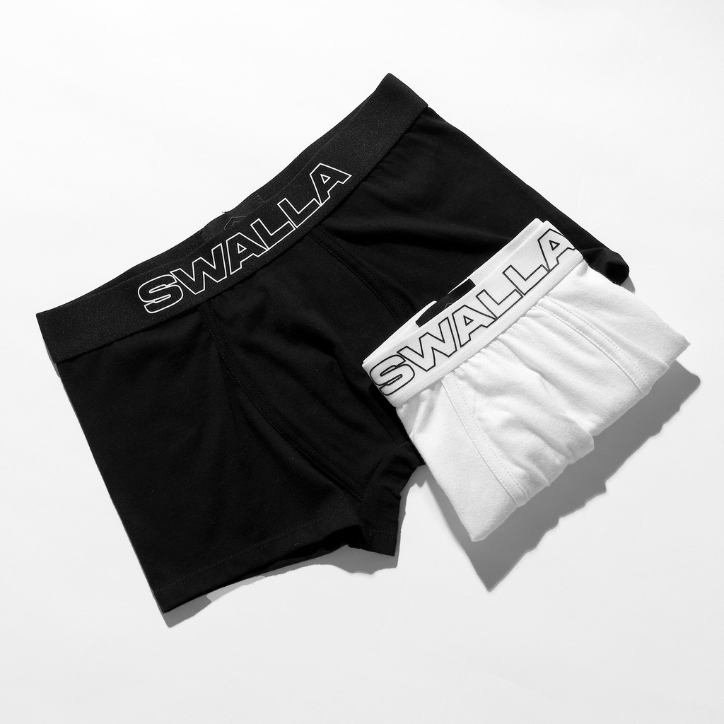 Combo 2 quần lót nam boxer SWALLA 100% COTTON cao cấp - LOCAL BRAND chính hãng