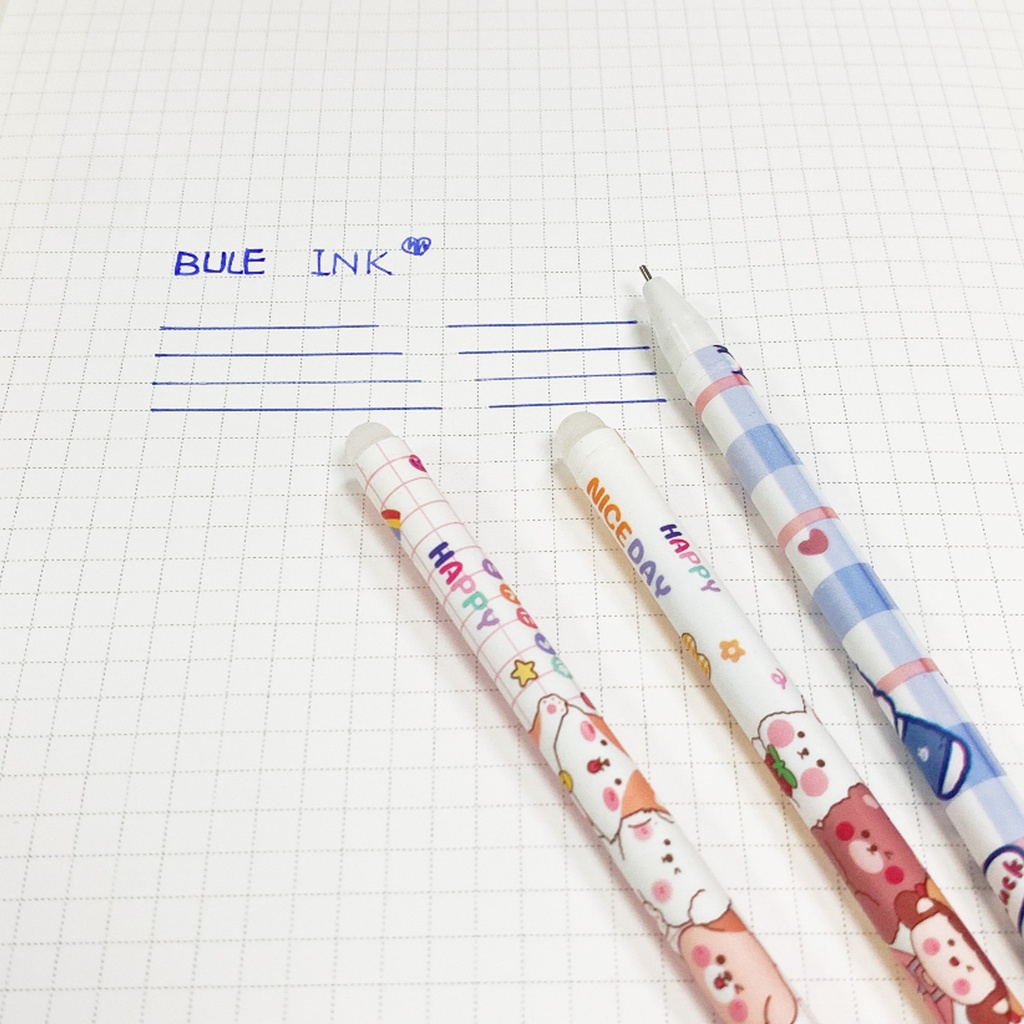 Bút Mực Xoá được Bút Mực Gel Ngòi 0.5m Họa Tiết Hoạt Hình Dễ Thương Cho Học Sinh
