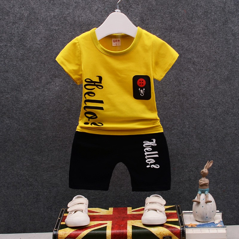 Male Baby Summer 4 Set 0-1-2-3 Years Old Korean Version 6 Boys 5 Summer 7 Childrens Foreign Gas 8 Children's Clothing 9
