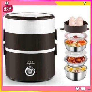 Hộp Cơm, Nồi Cơm Điện Hâm Nóng Inox  3 Tầng,  Hộp cơm Văn phòng cắm điện inox 3 tầng,Hâm nóng,Cà mèn đựng cơm