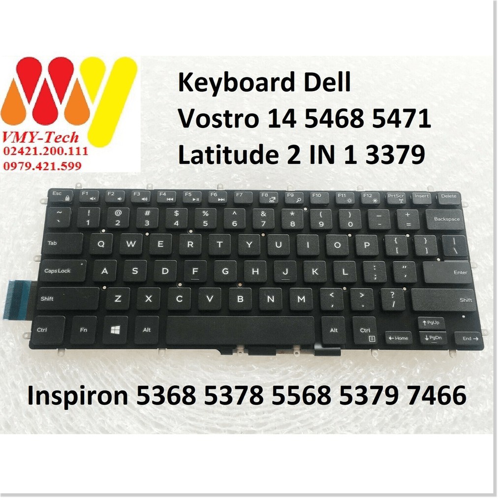 ✡️ Phím Dell Vostro 14 V5468 V5471 Latitude 2 IN 1 3379 P75G P75G001 keyboard NEW