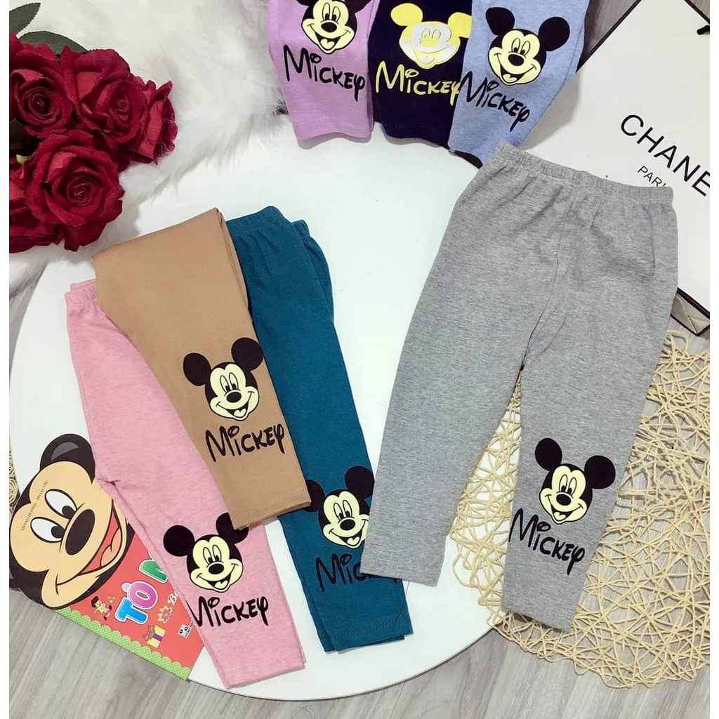 Combo 3 chiếc quần legging dài cho bé gái 7-20kg ( Giao màu ngẫu nhiên KHÔNG CHỌN)