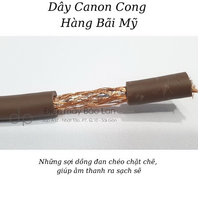 Dây Canon Cong Đực Cái, Dây Canon Đực Cái Màu Nâu