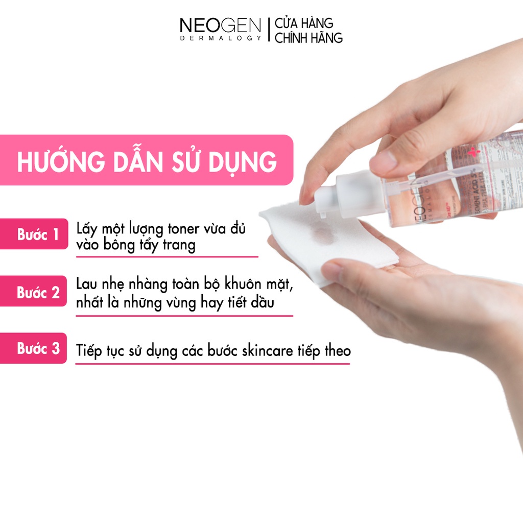 Toner Tẩy Tế Bào Chết 5% PHA - AHA - LHA - BHA Dưỡng Sáng Ngừa Mụn Neogen Dermalogy Treatment Acid 30ml