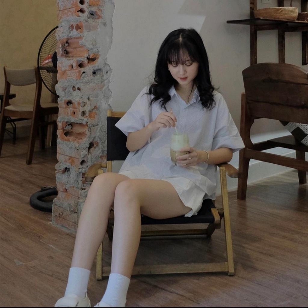 Áo Sơ Mi Kẻ Khuy Sau Form Rộng Nhiều Màu, Labibi