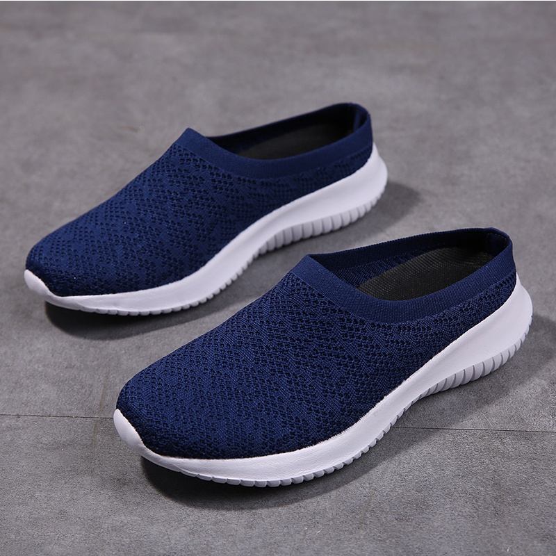 Giày Thể Thao Đế Bằng Chống Trượt Thoáng Khí Thoải Mái Màu Sắc Đơn Giản Cho Nữ Size 35-42