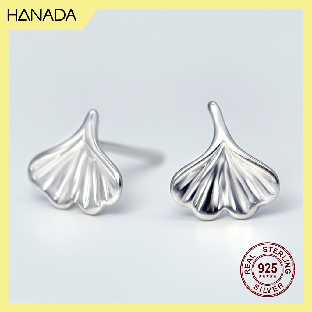 Bông Tai Bạc 925 Hanada E-0-S-0328 Lá