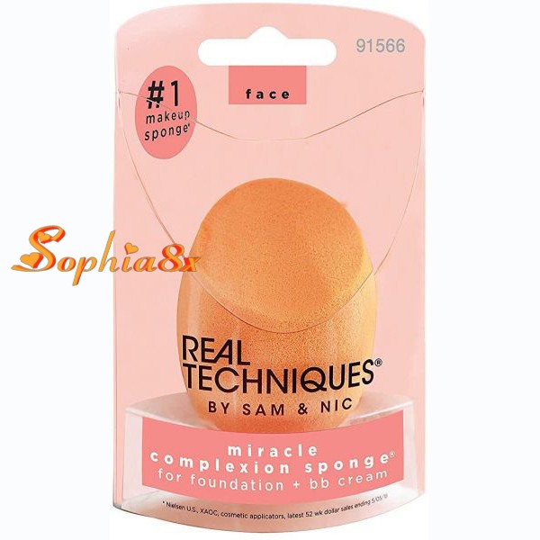 [Chính hãng] Bông mút tán kem nền cam Real Techniques Miracle Complexion Sponge