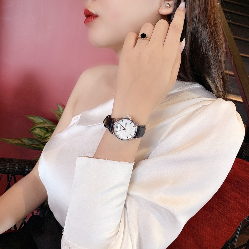 Đồng hồ nữ Julius Hàn Quốc JA-1309 dây da nhiều màu