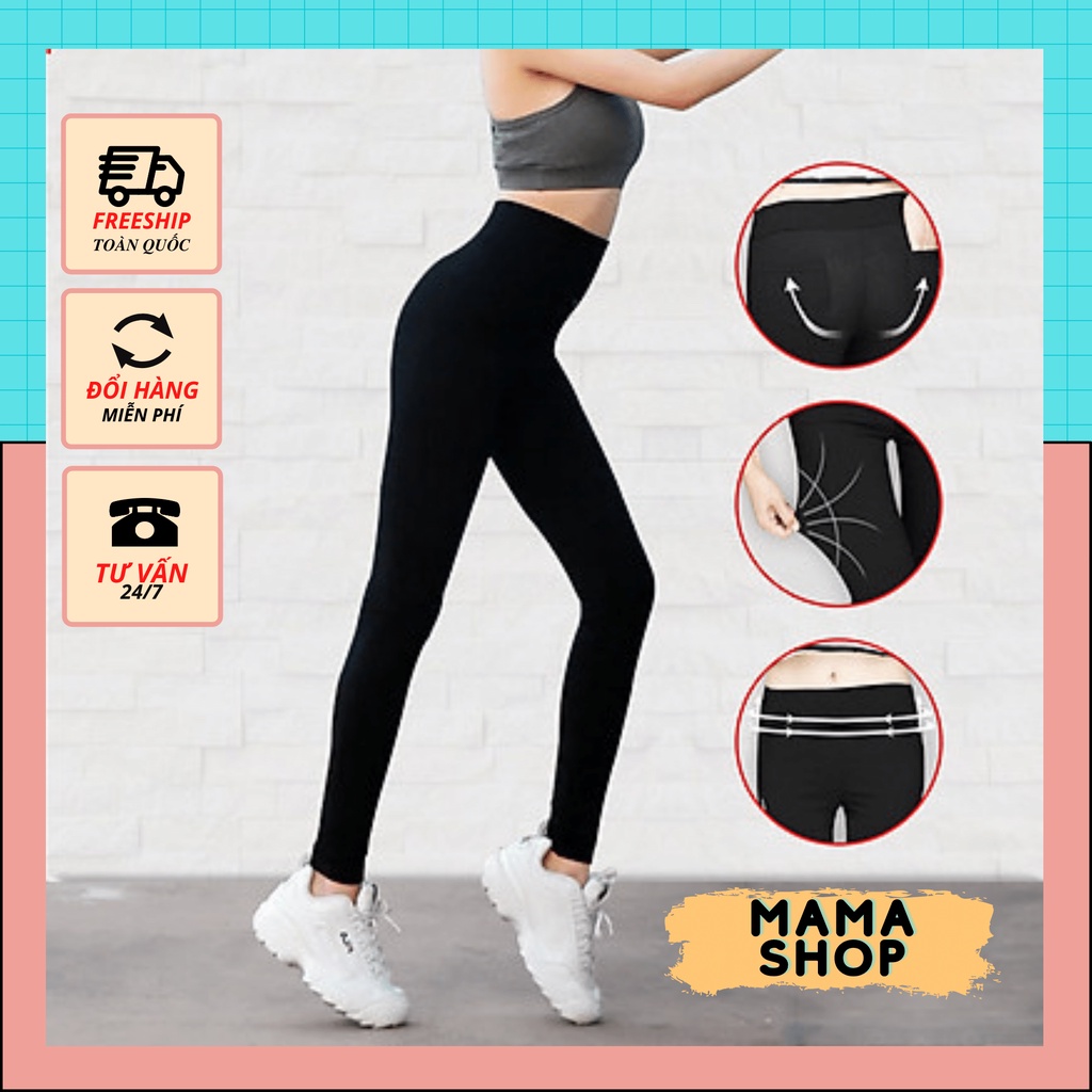 Quần legging dài nữ cạp cao nâng mông vải cotton dày mỏng co giãn - Quần tregging nữ trơn ôm bó body tập gym yoga ở nhà | WebRaoVat - webraovat.net.vn