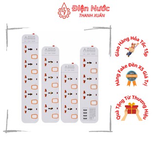 Ổ Cắm Điện Liền Dây ASIA Hàng Chính Hãng, Độ Bền Cao,  Có Rơ Le Chống Giật ,Công Suất Chịu Tải Lớn 9038