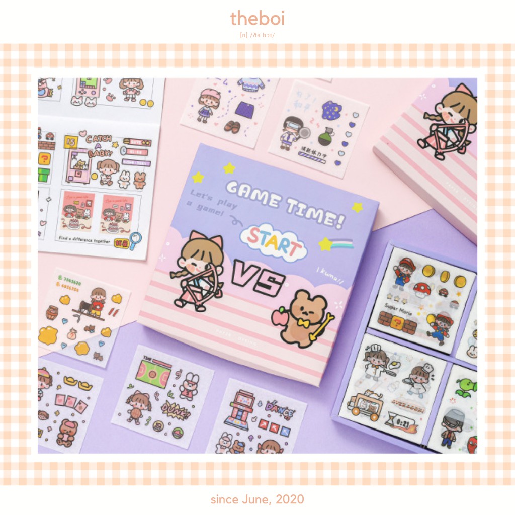 1 Tấm Sticker Mini Dễ Thương Trò Chơi Kì Ảo Game Start Trang Trí Sổ Bullet Journal theboiofficial