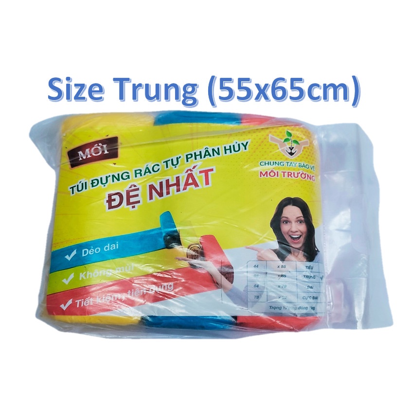 Túi Đựng Rác Màu 1kg Tự Hủy