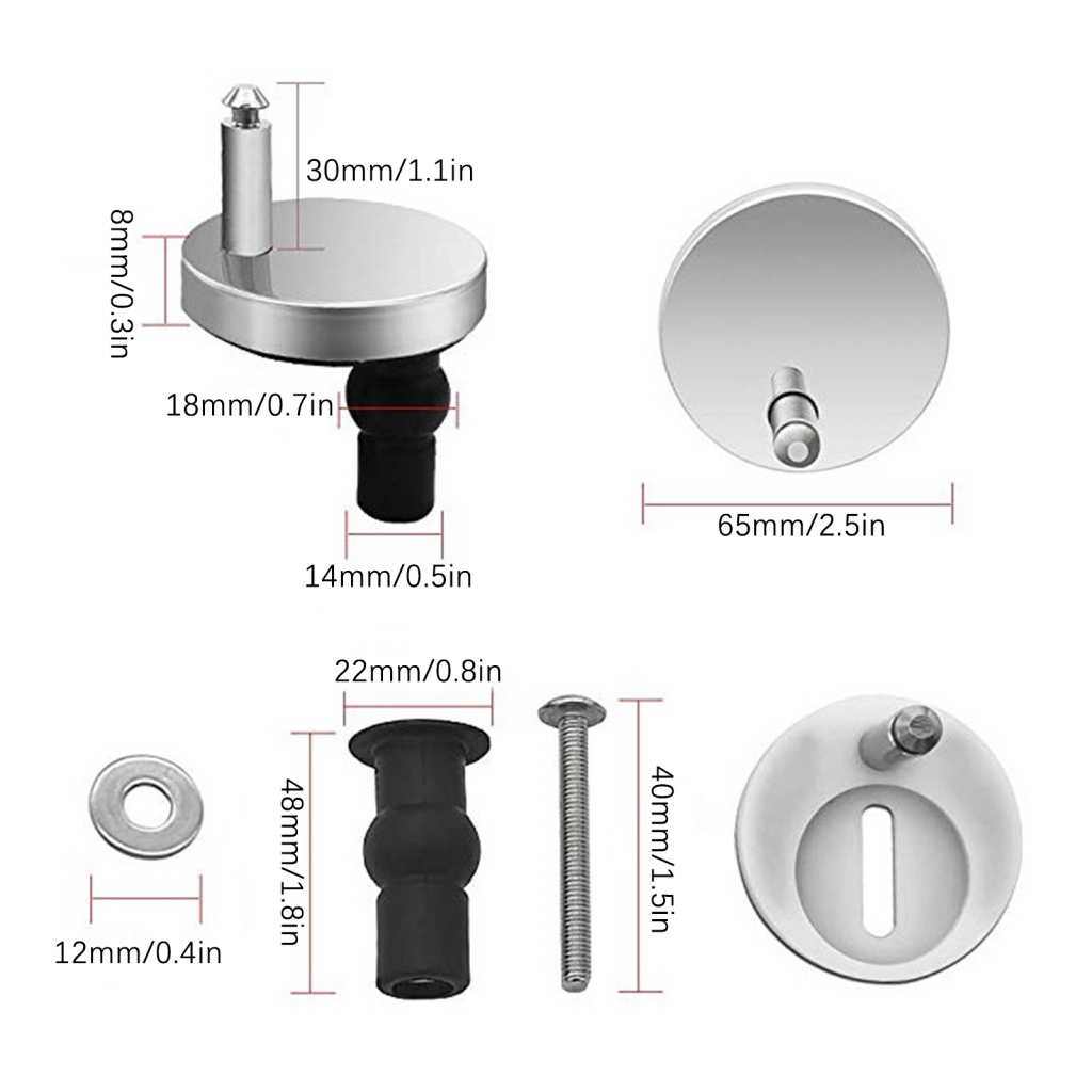 Bộ 2 Bản Lề Kèm Ốc Vít Mở Rộng Màu Bạc + Đen Thông Dụng Tháo Gỡ Nhanh Cho Nhà Vệ Sinh