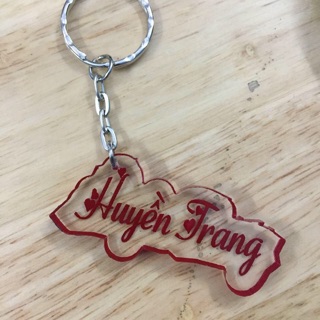 Móc khoá khắc tên theo yêu cầu