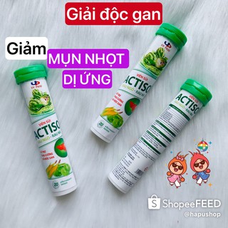Viên sủi ACTISO - Râu ngô - Rau má, bổ sung VITAMIN hỗ trợ thanh nhiệt, giải độc gan, giảm MỤN NHỌT, dị ứng, mề đay