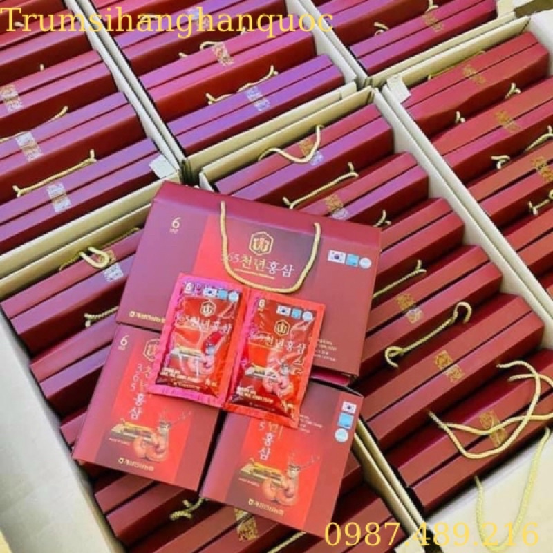Nước Hồng Sâm Linh Chi Nhung Hươu 365 Hàn Quốc Hộp 20 gói x 70ml, Tăng Cường Sức Khỏe Và Hệ Miễn Dịch