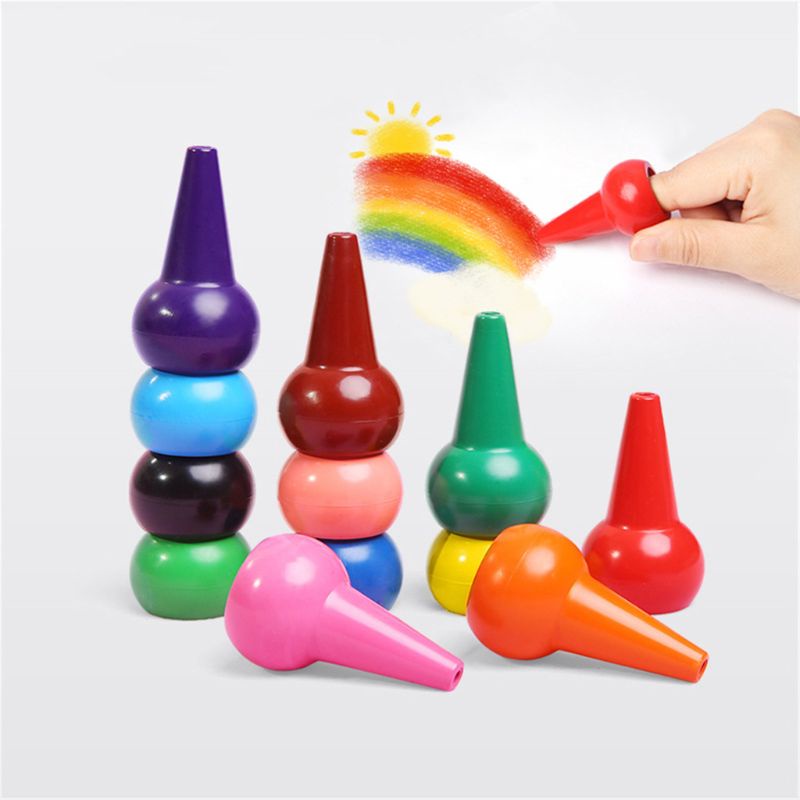 Bút Sáp 12 Màu 3D Không Độc Hại Có Thể Rửa Sạch Dành Cho Trẻ Em