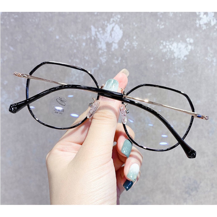 kính cận có độ -0.5~6.0 ，Mắt Kính Gọng Kim Loại Oval Trong Suốt Siêu Nhẹ Thời Trang Cho Nữ ，kính nam ，gọng kính cận tròn